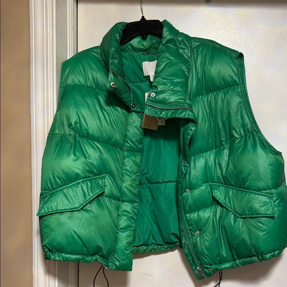 H&M Green Puffer Vest